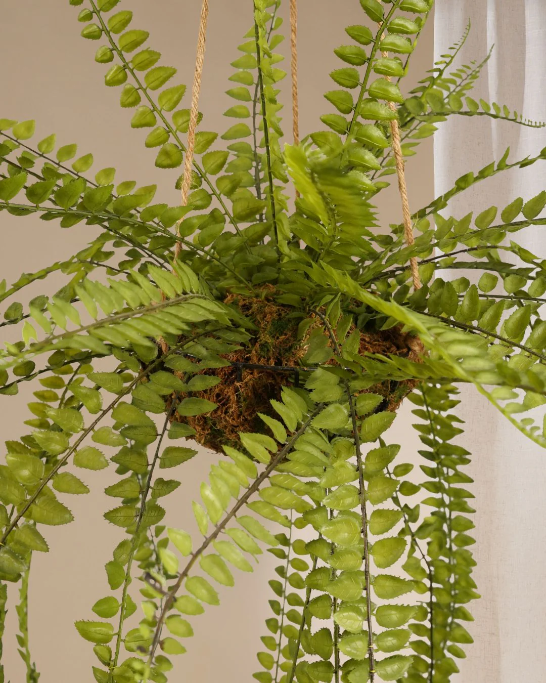 Kunst hangplant varen 130 cm in mand - Image 4