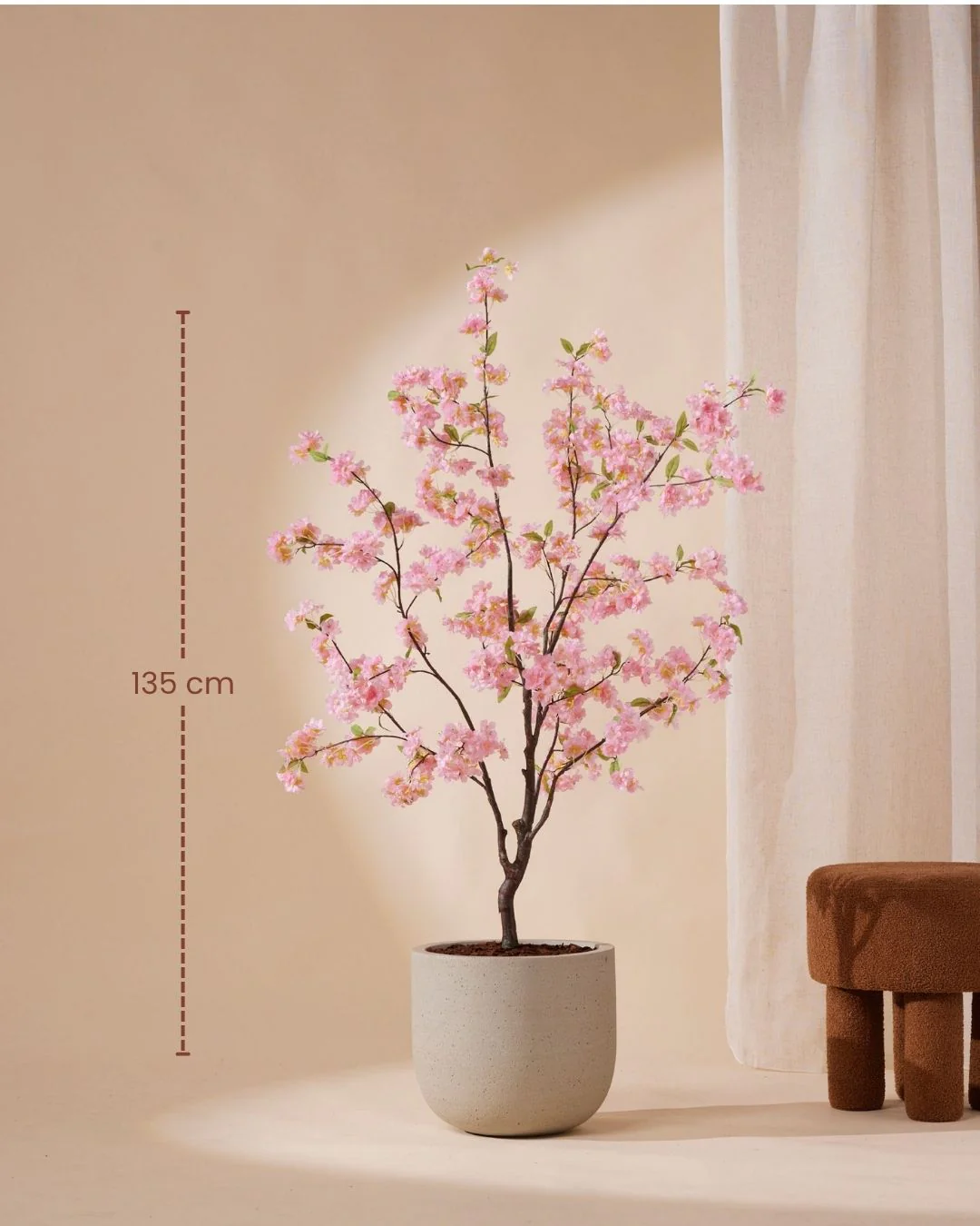 Kunstboom Cherry blossom roze 135 cm - Image 4