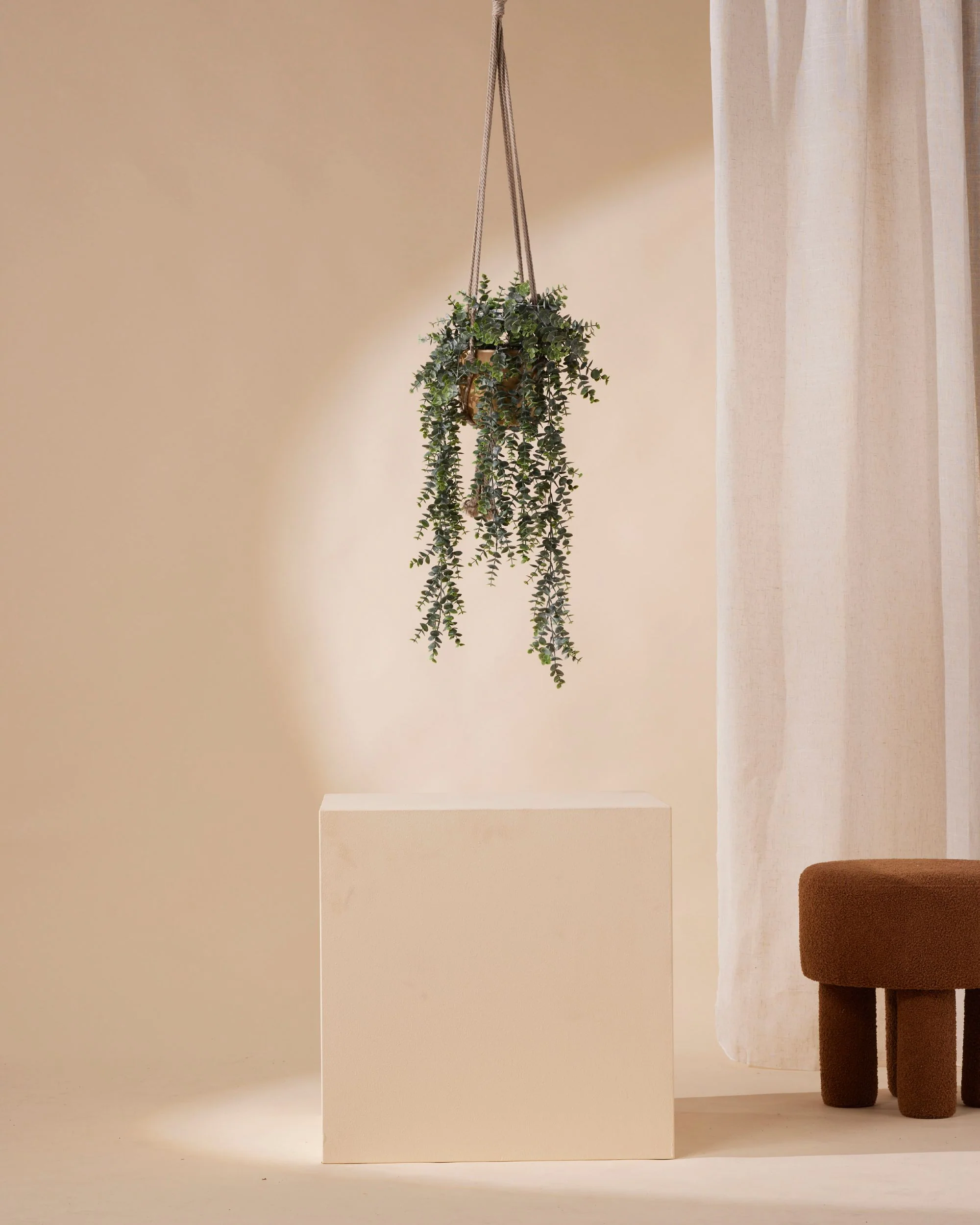 Kunst hangplant Eucalyptus 70 cm in pot - Image 4